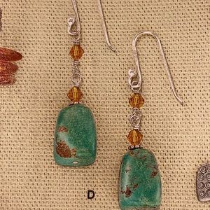 Silpada turquoise earrings, French wires.